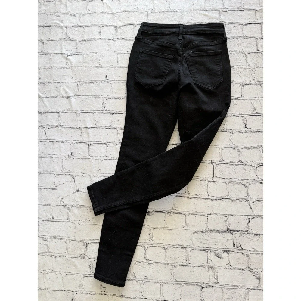 Old Navy Rockstar Sz 0 Super Skinny Black Jeans Short 26
